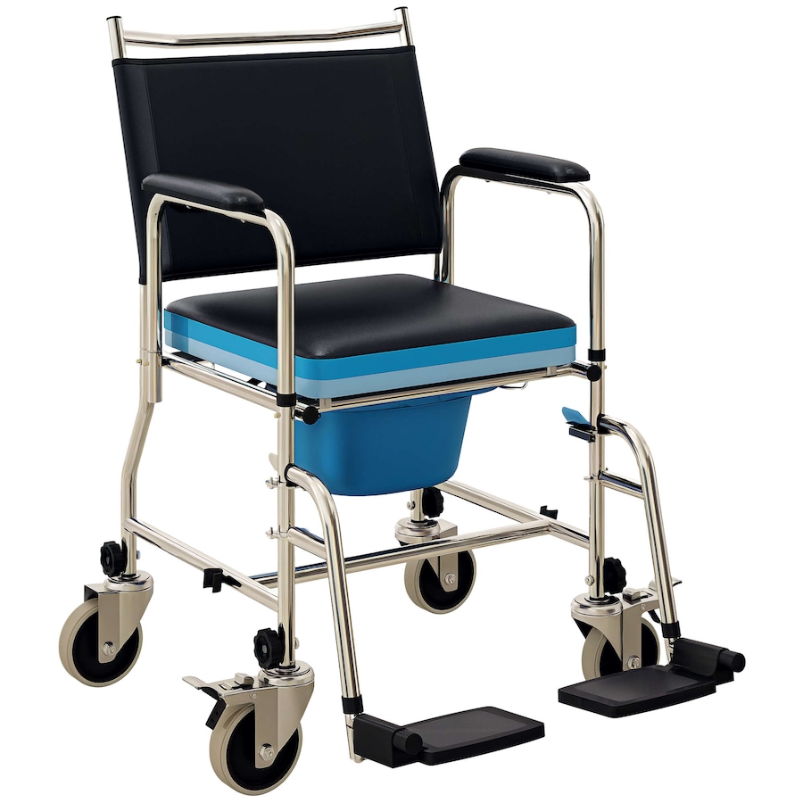 Image 980831.jpg, Product 980-831 / Price $179.99, HOMCOM Rolling Shower Wheelchair, Bedside Commode Toilet Chair for Seniors from HOMCOM on TSC.ca's department