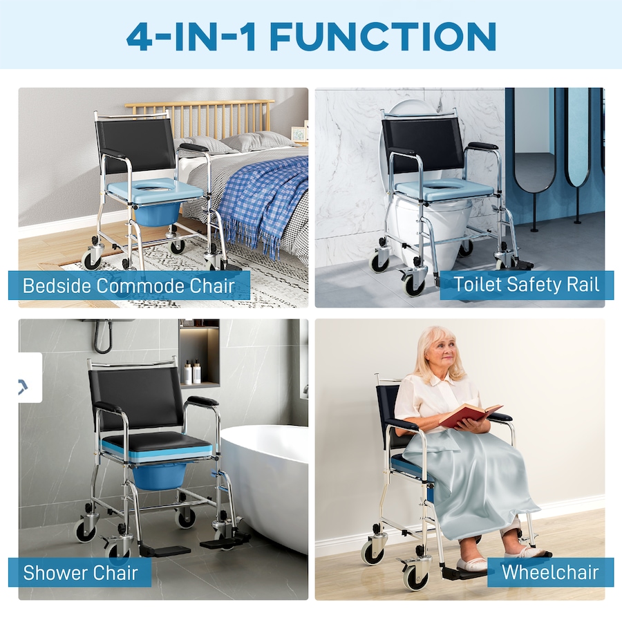 Image 980831_ALTMORE3.jpg, Product 980-831 / Price $179.99, HOMCOM Rolling Shower Wheelchair, Bedside Commode Toilet Chair for Seniors from HOMCOM on TSC.ca's department