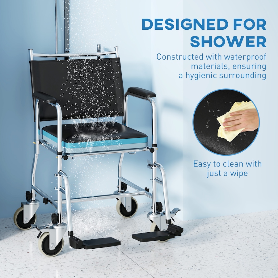 Image 980831_ALTMORE5.jpg, Product 980-831 / Price $179.99, HOMCOM Rolling Shower Wheelchair, Bedside Commode Toilet Chair for Seniors from HOMCOM on TSC.ca's department
