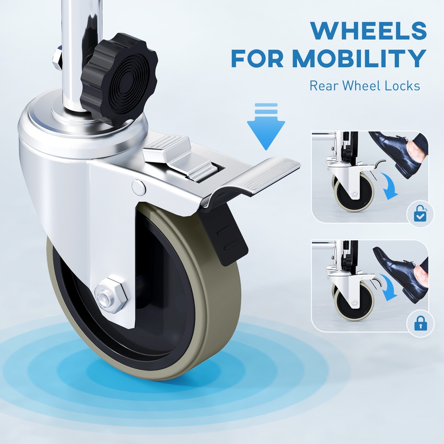 Image 980831_ALTMORE6.jpg, Product 980-831 / Price $179.99, HOMCOM Rolling Shower Wheelchair, Bedside Commode Toilet Chair for Seniors from HOMCOM on TSC.ca's department