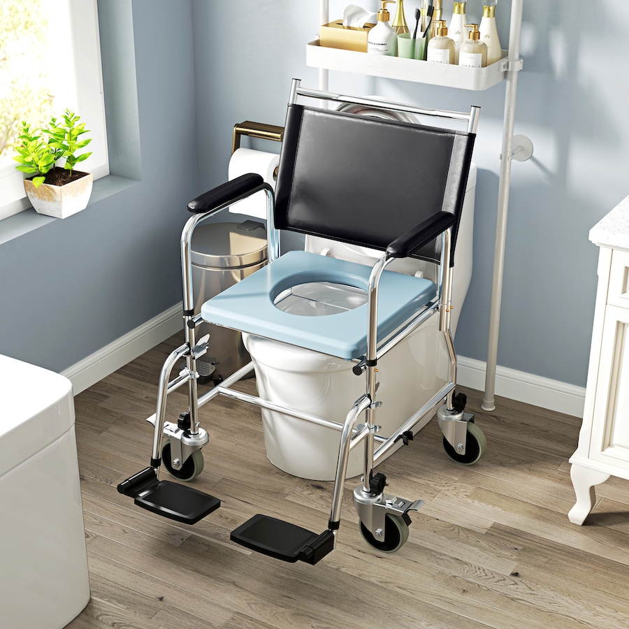 Image 980831_ALTMORE7.jpg, Product 980-831 / Price $179.99, HOMCOM Rolling Shower Wheelchair, Bedside Commode Toilet Chair for Seniors from HOMCOM on TSC.ca's department