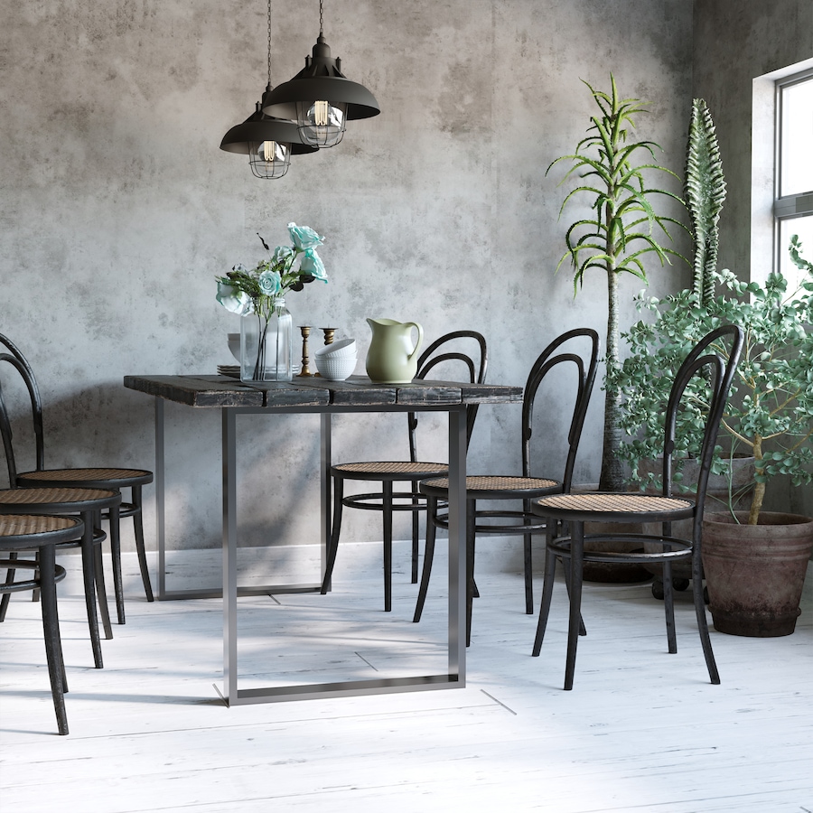 Image 980837_ALTMORE1.jpg, Product 980-837 / Price $74.99, HOMCOM Metal Table Legs Set of 2, Square DIY Furniture Table Legs Black from HOMCOM on TSC.ca's Home & Garden department