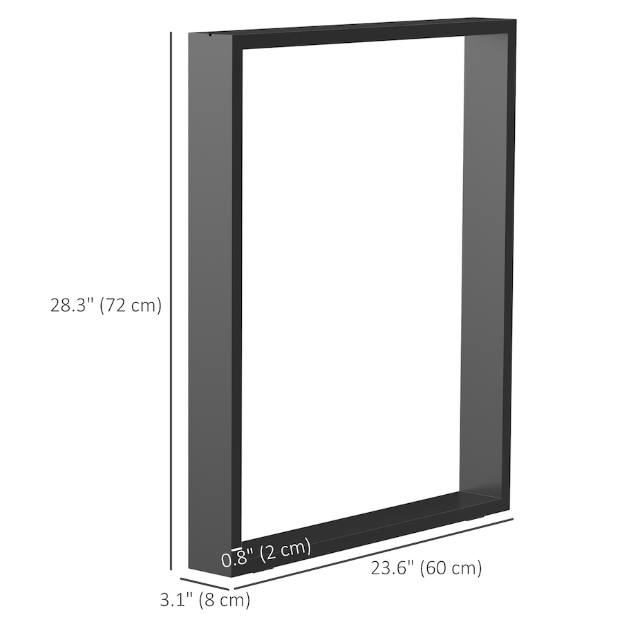 Image 980837_ALTMORE2.jpg, Product 980-837 / Price $74.99, HOMCOM Metal Table Legs Set of 2, Square DIY Furniture Table Legs Black from HOMCOM on TSC.ca's Home & Garden department