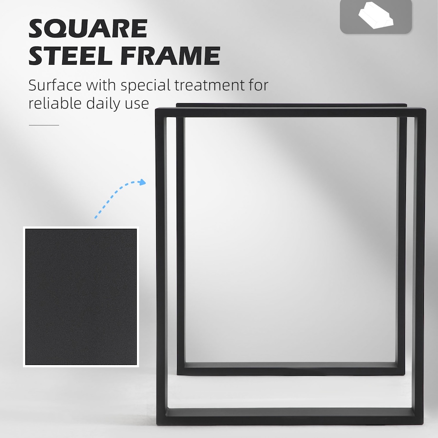 Image 980837_ALTMORE5.jpg, Product 980-837 / Price $74.99, HOMCOM Metal Table Legs Set of 2, Square DIY Furniture Table Legs Black from HOMCOM on TSC.ca's Home & Garden department