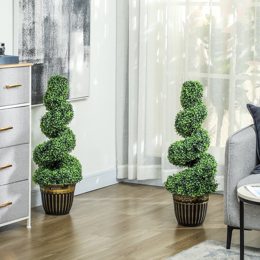 Image 980839_ALTMORE1.jpg, Product 980-839 / Price $144.99, HOMCOM Set of 2 Artificial Plants Topiary Spiral Boxwood Trees in Pot from HOMCOM on TSC.ca's Home & Garden department