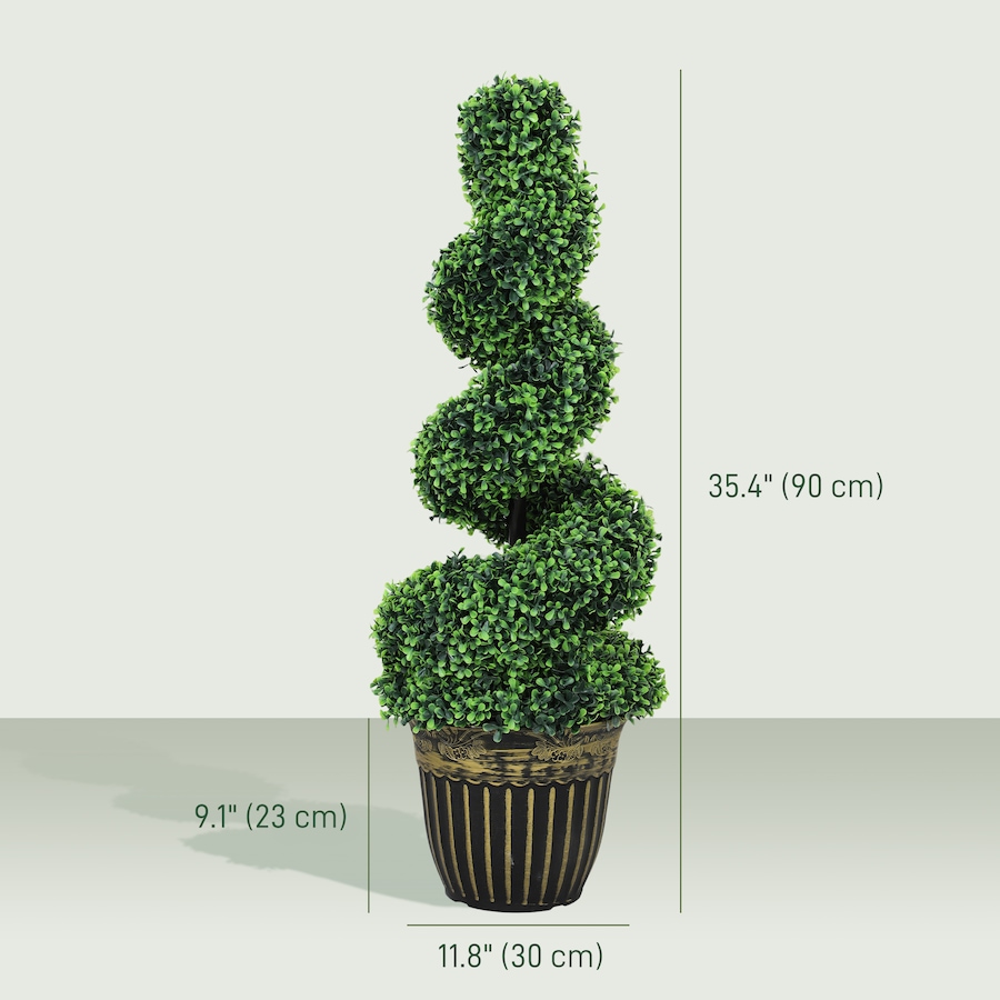 Image 980839_ALTMORE2.jpg, Product 980-839 / Price $144.99, HOMCOM Set of 2 Artificial Plants Topiary Spiral Boxwood Trees in Pot from HOMCOM on TSC.ca's Home & Garden department