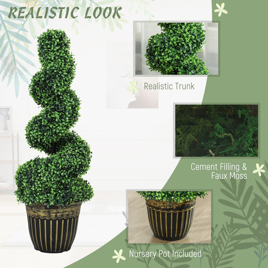 Image 980839_ALTMORE3.jpg, Product 980-839 / Price $144.99, HOMCOM Set of 2 Artificial Plants Topiary Spiral Boxwood Trees in Pot from HOMCOM on TSC.ca's Home & Garden department