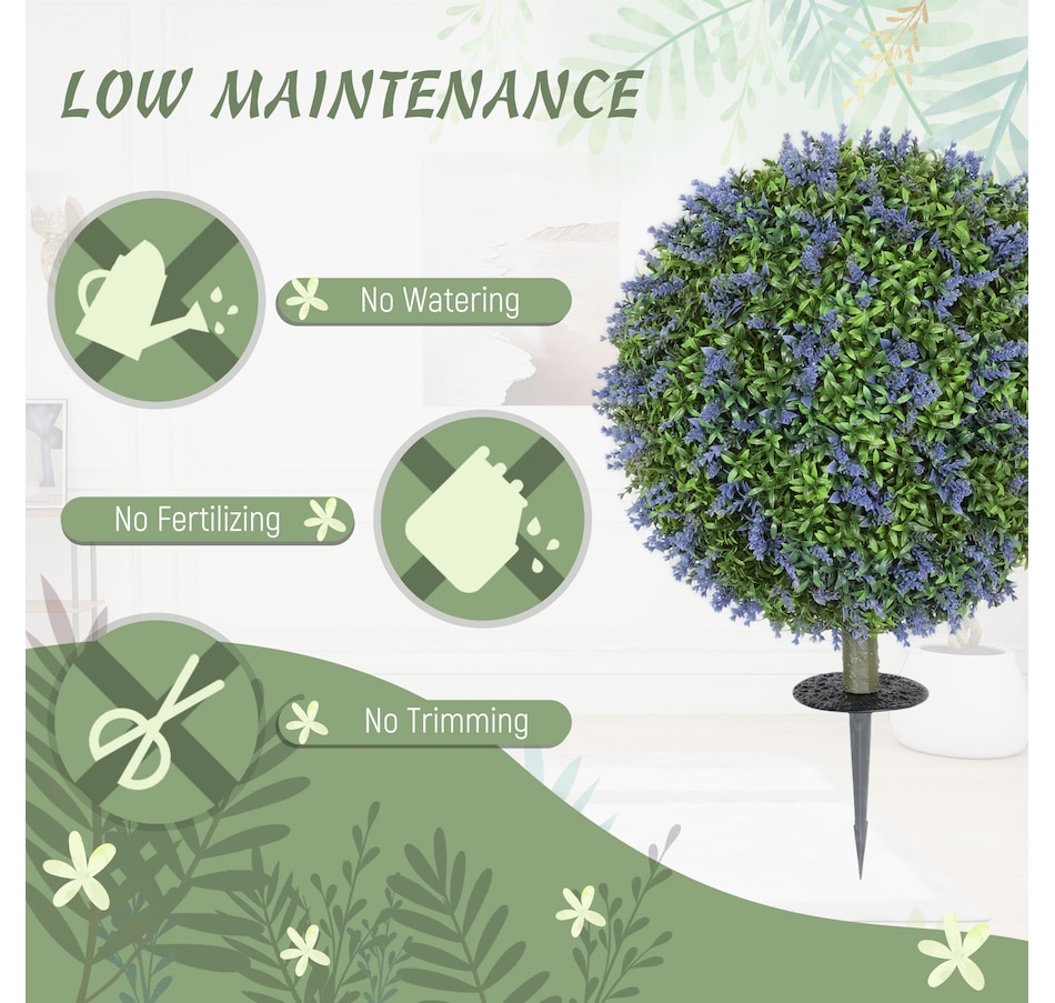 Image 980841_ALTMORE4.jpg, Product 980-841 / Price $79.99, HOMCOM Artificial Plants Faux Lavender Set of 2, UV Protected Fake Plants from HOMCOM on TSC.ca's Home & Garden department