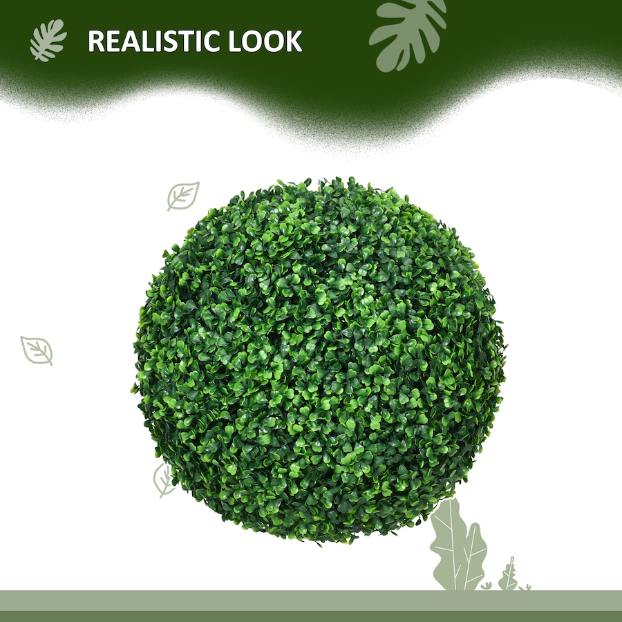 Image 980842_ALTMORE3.jpg, Product 980-842 / Price $69.99, HOMCOM 2 Pack Artificial Tree Boxwood Topiary Balls, 15.7 Inch from HOMCOM on TSC.ca's Home & Garden department