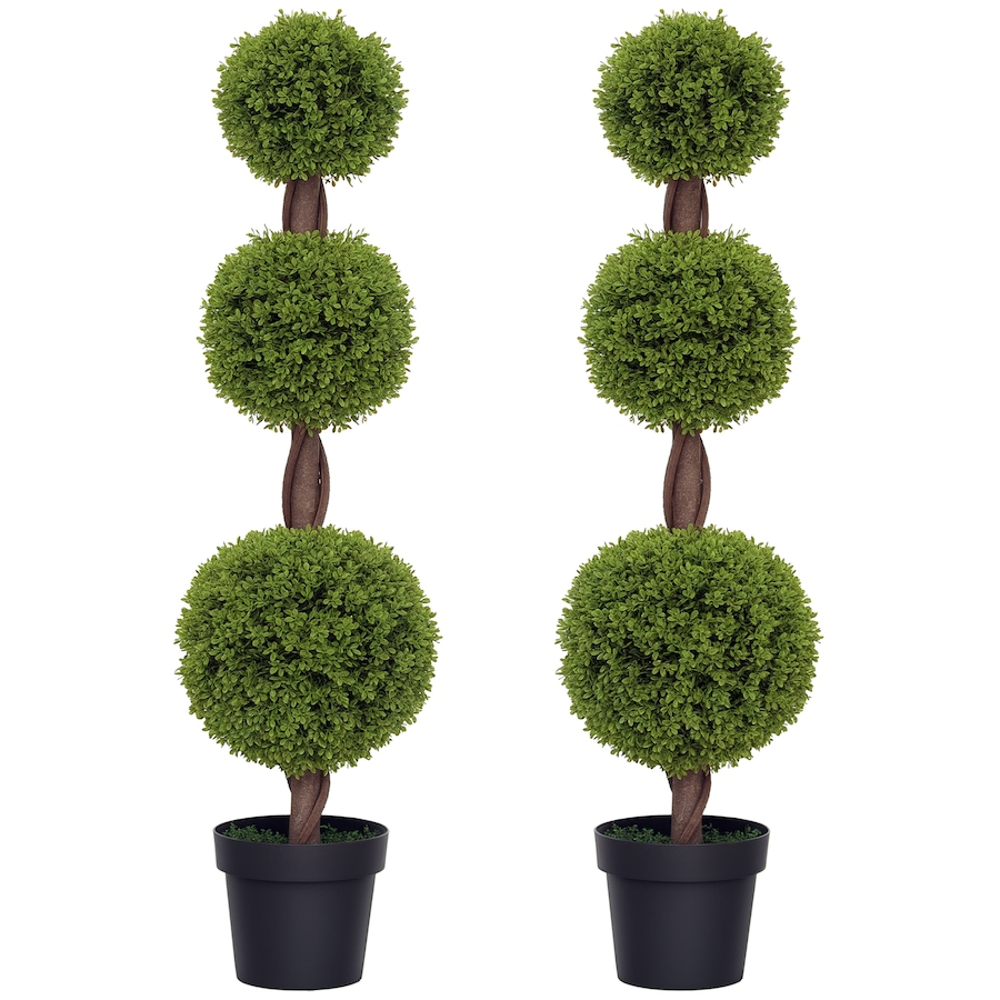 Image 980843.jpg, Product 980-843 / Price $119.99, HOMCOM Set of 2 Decorative Artificial Plants Boxwood in Pots, 45.3 Inch from HOMCOM on TSC.ca's Home & Garden department