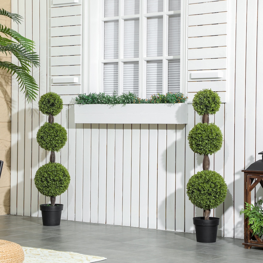 Image 980843_ALTMORE1.jpg, Product 980-843 / Price $119.99, HOMCOM Set of 2 Decorative Artificial Plants Boxwood in Pots, 45.3 Inch from HOMCOM on TSC.ca's Home & Garden department