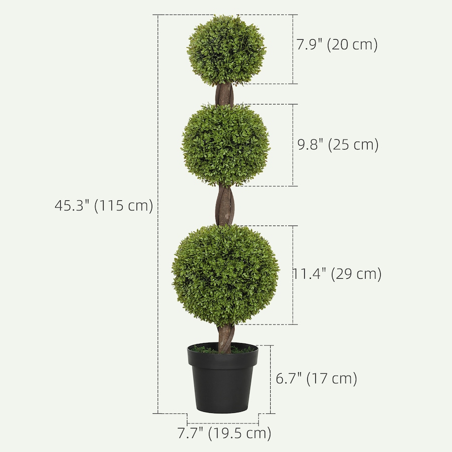 Image 980843_ALTMORE2.jpg, Product 980-843 / Price $119.99, HOMCOM Set of 2 Decorative Artificial Plants Boxwood in Pots, 45.3 Inch from HOMCOM on TSC.ca's Home & Garden department