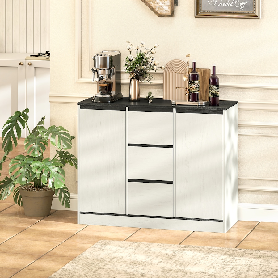 Image 980849_ALTMORE1.jpg, Product 980-849 / Price $169.99, Modern Sideboard with Soft-Close Hinges, Buffet Cabinet, White Wood Grain from HOMCOM on TSC.ca's Home & Garden department