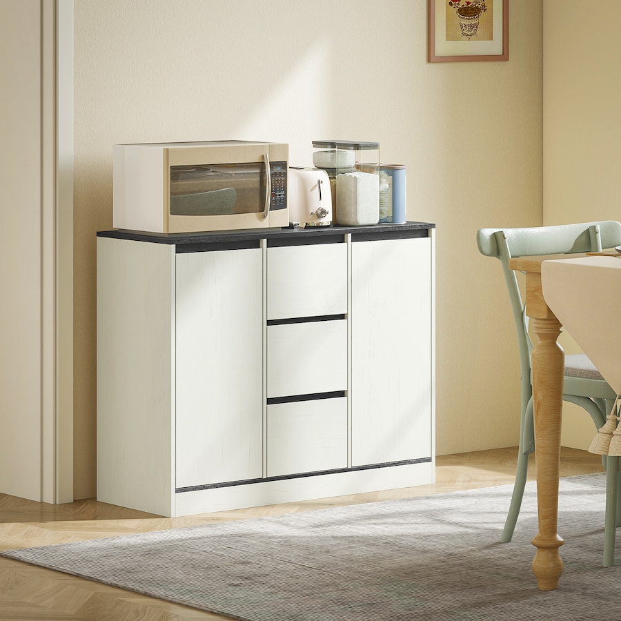 Image 980849_ALTMORE7.jpg, Product 980-849 / Price $169.99, Modern Sideboard with Soft-Close Hinges, Buffet Cabinet, White Wood Grain from HOMCOM on TSC.ca's Home & Garden department