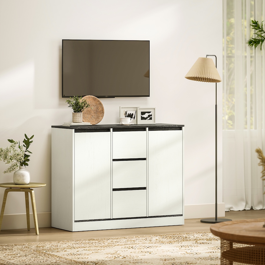 Image 980849_ALTMORE8.jpg, Product 980-849 / Price $169.99, Modern Sideboard with Soft-Close Hinges, Buffet Cabinet, White Wood Grain from HOMCOM on TSC.ca's Home & Garden department