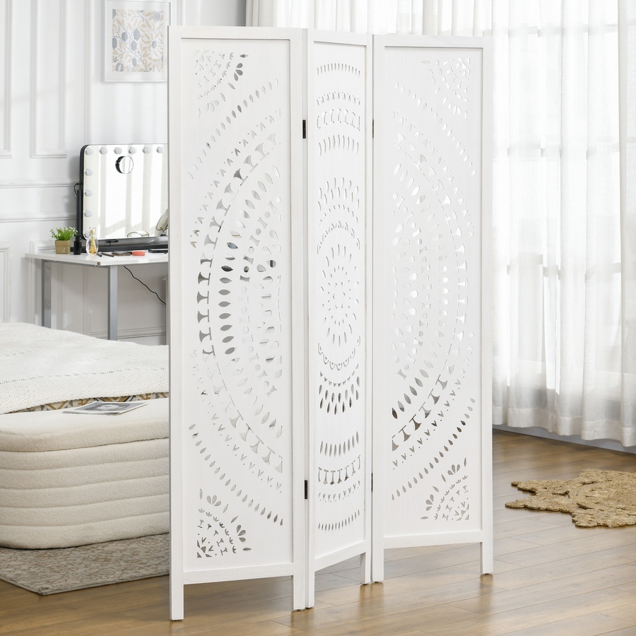 Image 980855_ALTMORE1.jpg, Product 980-855 / Price $130.94, HOMCOM 3 Panel Room Divider, 5.6 Ft Tall Portable Folding Privacy Screen from HOMCOM on TSC.ca's Home & Garden department
