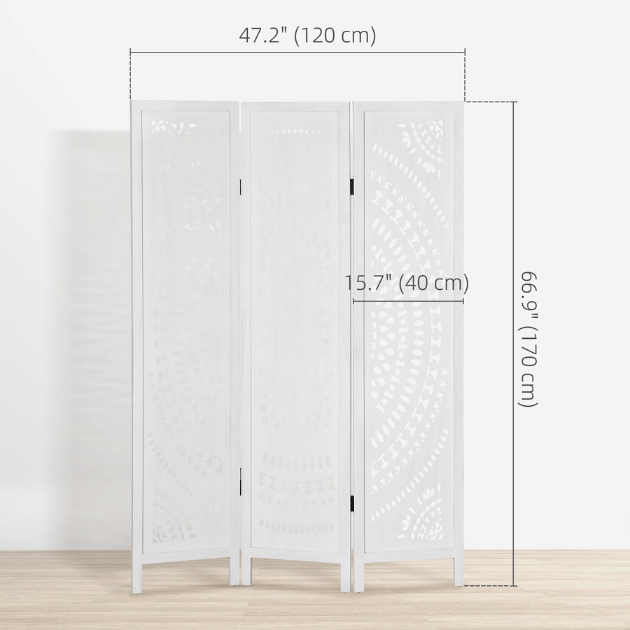 Image 980855_ALTMORE2.jpg, Product 980-855 / Price $130.94, HOMCOM 3 Panel Room Divider, 5.6 Ft Tall Portable Folding Privacy Screen from HOMCOM on TSC.ca's Home & Garden department