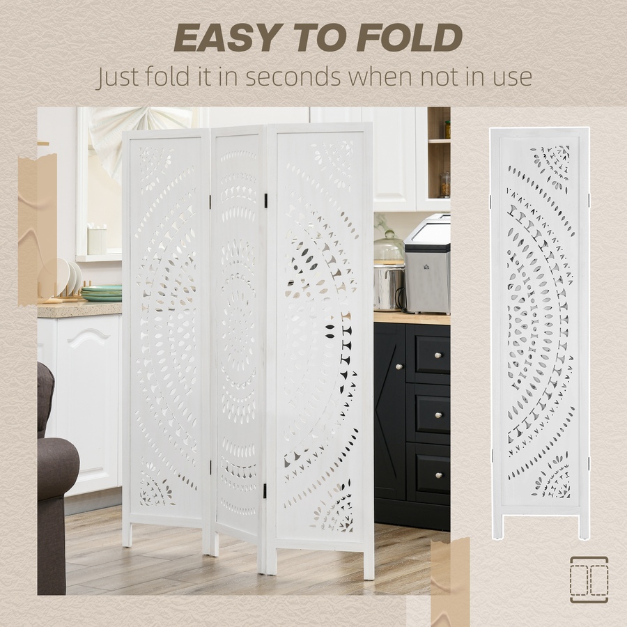 Image 980855_ALTMORE5.jpg, Product 980-855 / Price $130.94, HOMCOM 3 Panel Room Divider, 5.6 Ft Tall Portable Folding Privacy Screen from HOMCOM on TSC.ca's Home & Garden department