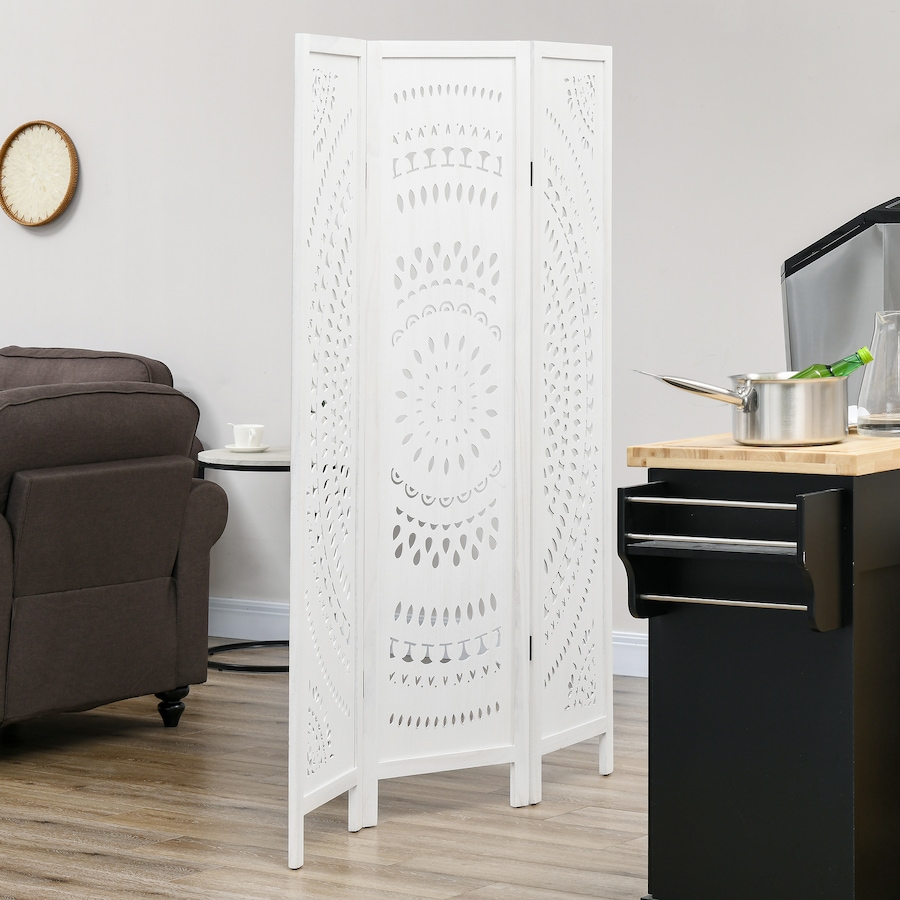 Image 980855_ALTMORE6.jpg, Product 980-855 / Price $130.94, HOMCOM 3 Panel Room Divider, 5.6 Ft Tall Portable Folding Privacy Screen from HOMCOM on TSC.ca's Home & Garden department