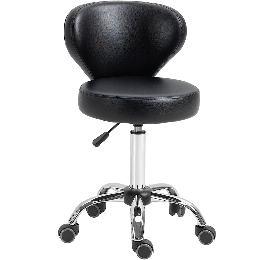 Image 980866.jpg, Product 980-866 / Price $84.99, HOMCOM Adjustable Swivel Salon Stool with Backrest, Office Chair Black from HOMCOM on TSC.ca's Home & Garden department