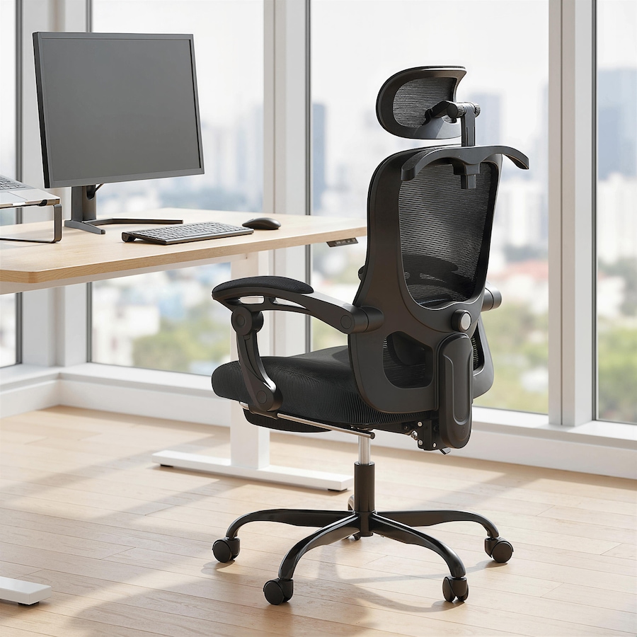 Image 980874_ALTMORE1.jpg, Product 980-874 / Price $151.99, HOMCOM Ergonomic Office Chair, High Back Mesh Computer Desk Chair, Black from HOMCOM on TSC.ca's Home & Garden department
