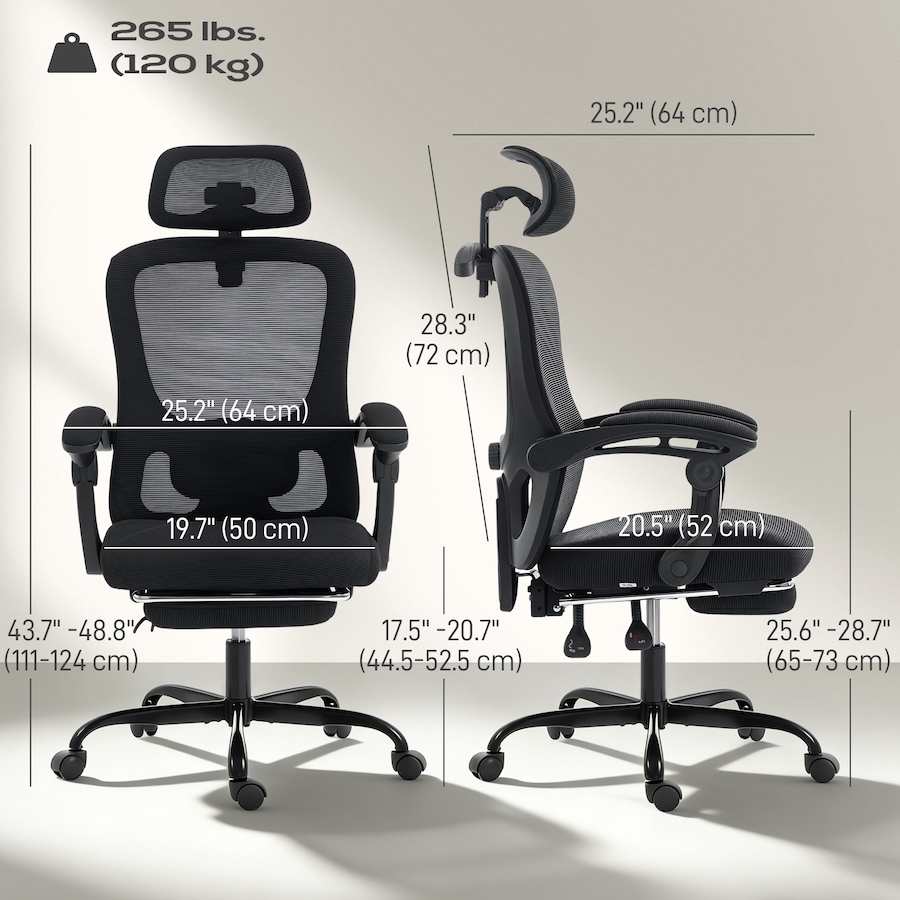 Image 980874_ALTMORE2.jpg, Product 980-874 / Price $151.99, HOMCOM Ergonomic Office Chair, High Back Mesh Computer Desk Chair, Black from HOMCOM on TSC.ca's Home & Garden department