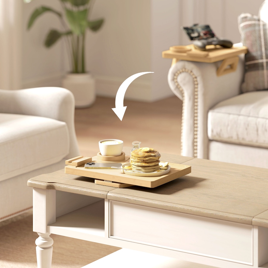 Image 980875_ALTMORE6.jpg, Product 980-875 / Price $33.94, HOMCOM Couch Arm Tray with 360° Rotating Phone Holder, Clip-On Couch Tray from HOMCOM on TSC.ca's Home & Garden department