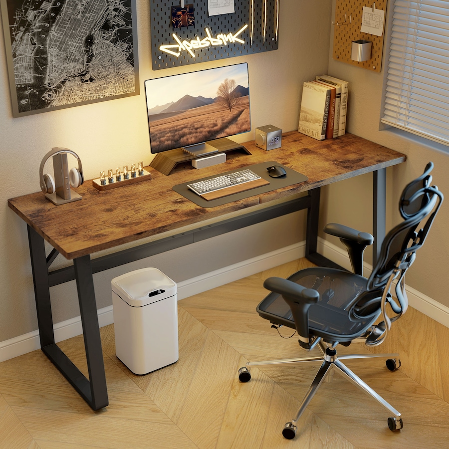 Image 980884_ALTMORE8.jpg, Product 980-884 / Price $169.99, HOMCOM Computer Desk, 71 Inch Home Office Desk with Adjustable Feet, Brown from HOMCOM on TSC.ca's Home & Garden department