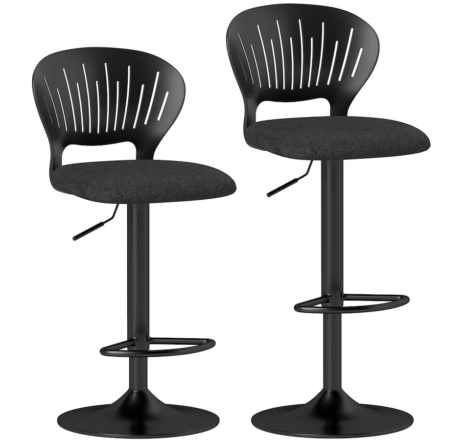 Image 980891.jpg, Product 980-891 / Price $112.99, HOMCOM Bar Stools Set of 2, Modern Swivel Counter Height Barstools, Black from HOMCOM on TSC.ca's Home & Garden department