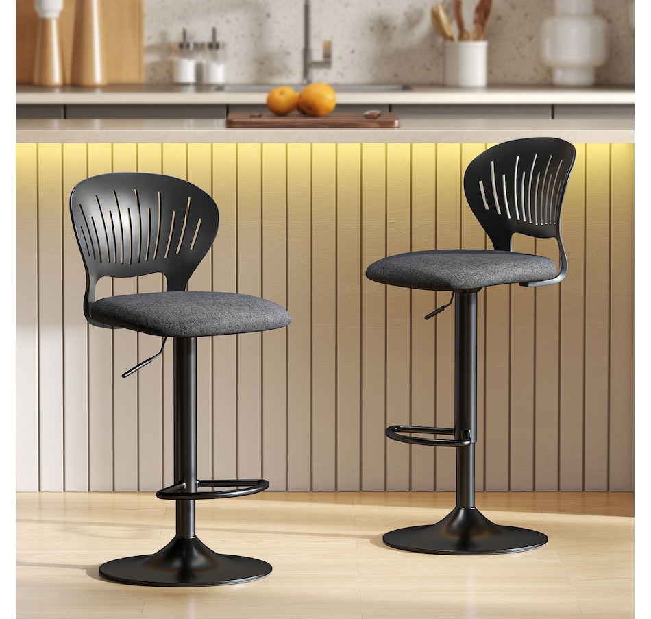 Image 980891_ALTMORE1.jpg, Product 980-891 / Price $112.99, HOMCOM Bar Stools Set of 2, Modern Swivel Counter Height Barstools, Black from HOMCOM on TSC.ca's Home & Garden department