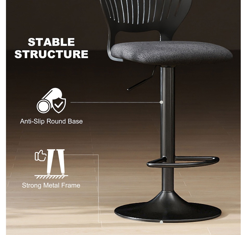 Image 980891_ALTMORE6.jpg, Product 980-891 / Price $112.99, HOMCOM Bar Stools Set of 2, Modern Swivel Counter Height Barstools, Black from HOMCOM on TSC.ca's Home & Garden department