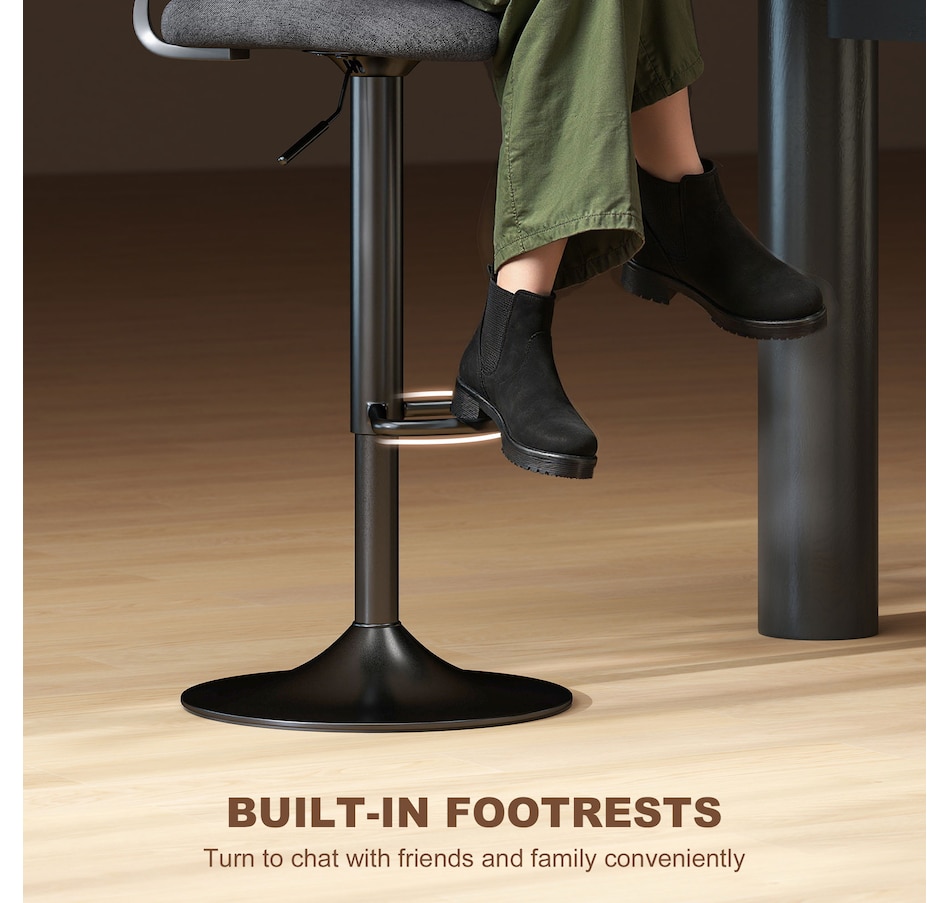 Image 980891_ALTMORE7.jpg, Product 980-891 / Price $112.99, HOMCOM Bar Stools Set of 2, Modern Swivel Counter Height Barstools, Black from HOMCOM on TSC.ca's Home & Garden department