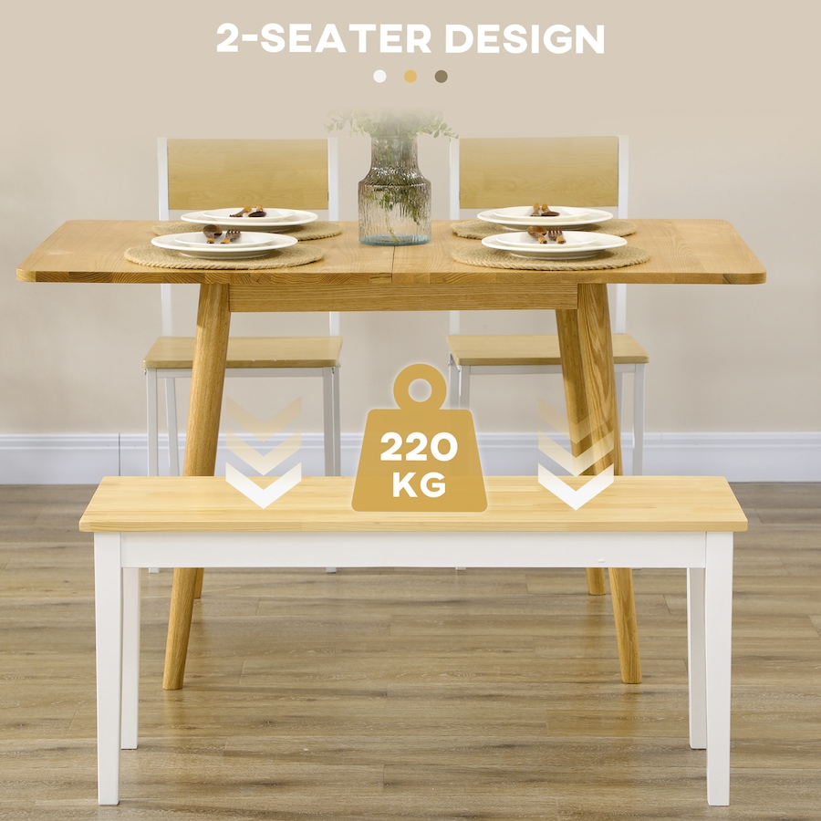 Image 980893_ALTMORE3.jpg, Product 980-893 / Price $94.99, HOMCOM 40" Dining Bench for 2 People, Wood Bench Seat, Natural from HOMCOM on TSC.ca's Home & Garden department