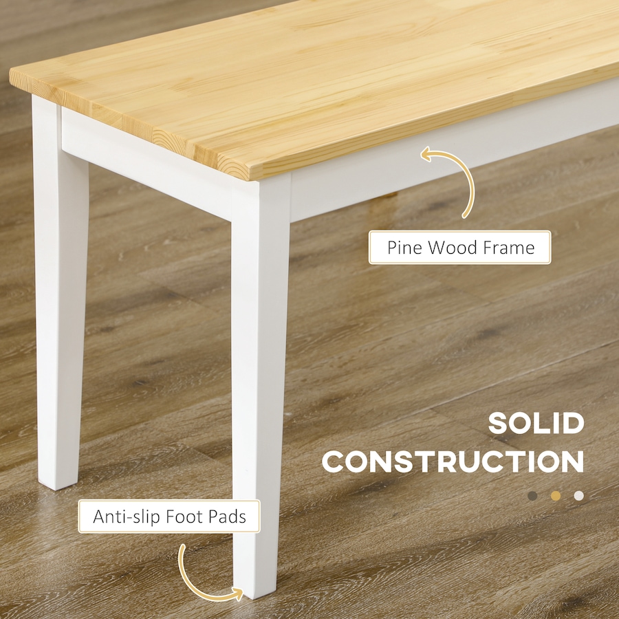 Image 980893_ALTMORE4.jpg, Product 980-893 / Price $94.99, HOMCOM 40" Dining Bench for 2 People, Wood Bench Seat, Natural from HOMCOM on TSC.ca's Home & Garden department
