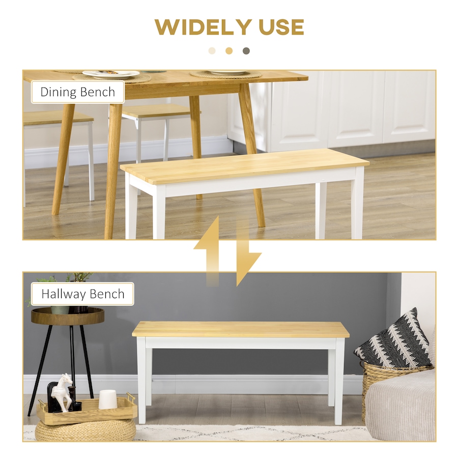Image 980893_ALTMORE5.jpg, Product 980-893 / Price $94.99, HOMCOM 40" Dining Bench for 2 People, Wood Bench Seat, Natural from HOMCOM on TSC.ca's Home & Garden department