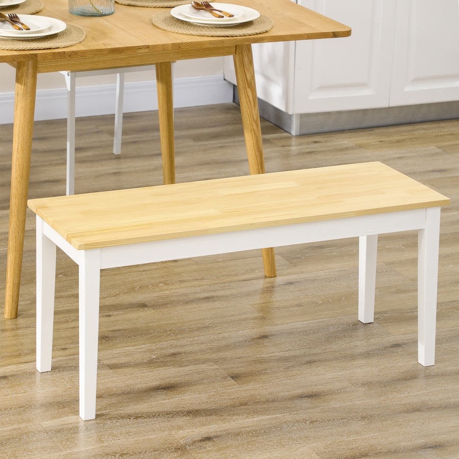 Image 980893_ALTMORE6.jpg, Product 980-893 / Price $94.99, HOMCOM 40" Dining Bench for 2 People, Wood Bench Seat, Natural from HOMCOM on TSC.ca's Home & Garden department