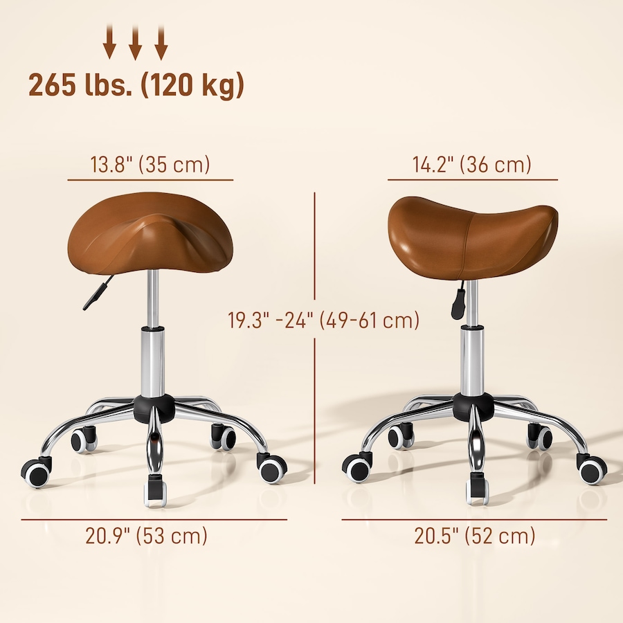 Image 980903_ALTMORE2.jpg, Product 980-903 / Price $72.74, HOMCOM Height Adjustable Hydraulic Rolling Salon Stool Swivel Saddle Chair from HOMCOM on TSC.ca's Home & Garden department