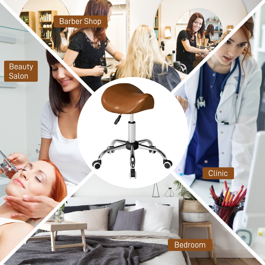 Image 980903_ALTMORE4.jpg, Product 980-903 / Price $72.74, HOMCOM Height Adjustable Hydraulic Rolling Salon Stool Swivel Saddle Chair from HOMCOM on TSC.ca's Home & Garden department