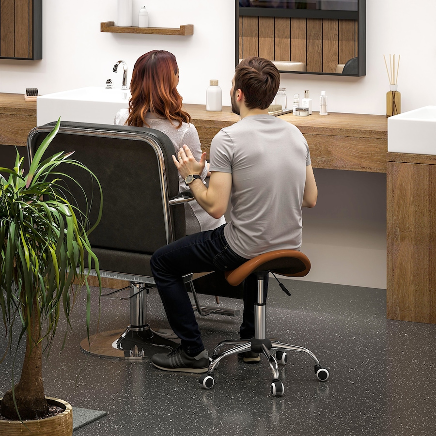 Image 980903_ALTMORE8.jpg, Product 980-903 / Price $72.74, HOMCOM Height Adjustable Hydraulic Rolling Salon Stool Swivel Saddle Chair from HOMCOM on TSC.ca's Home & Garden department