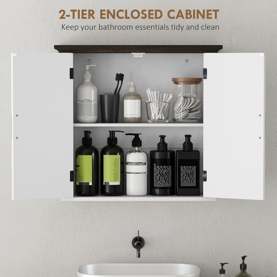 Image 980906_ALTMORE3.jpg, Product 980-906 / Price $79.99, HOMCOM Bathroom Wall Cabinet, Farmhouse Medicine Cabinet, Distressed White from HOMCOM on TSC.ca's Home & Garden department