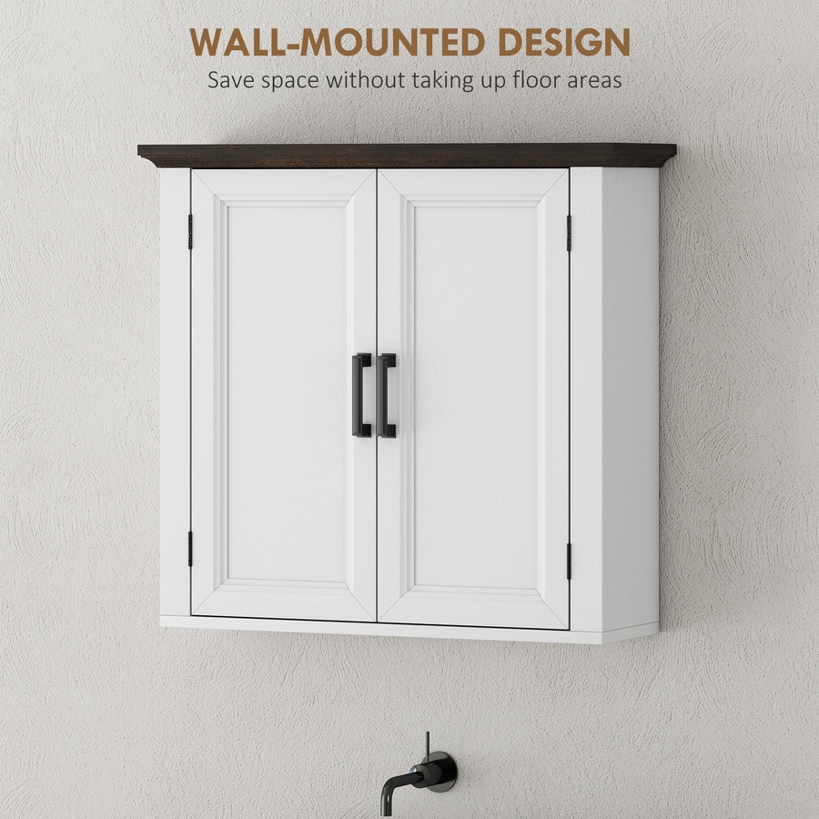 Image 980906_ALTMORE5.jpg, Product 980-906 / Price $79.99, HOMCOM Bathroom Wall Cabinet, Farmhouse Medicine Cabinet, Distressed White from HOMCOM on TSC.ca's Home & Garden department