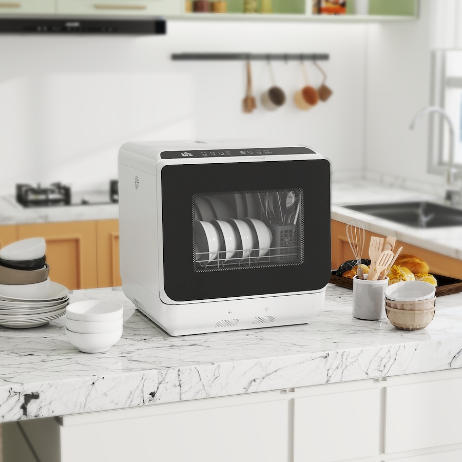 Image 980907_ALTMORE1.jpg, Product 980-907 / Price $335.99, HOMCOM Countertop Dishwasher, Dishwasher with Built-in 6L Water Tank White from HOMCOM on TSC.ca's Kitchen department