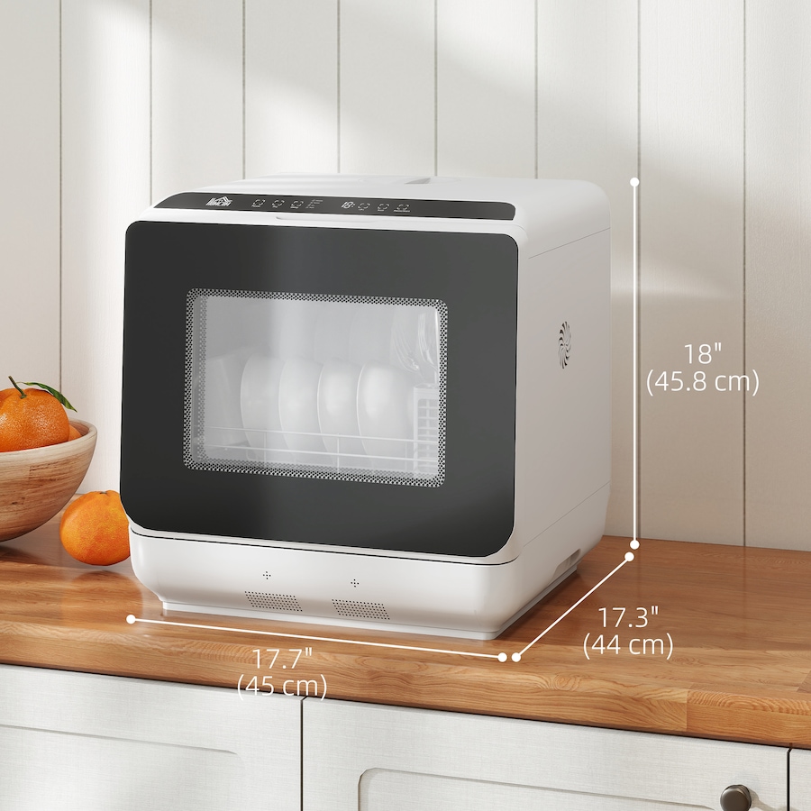 Image 980907_ALTMORE2.jpg, Product 980-907 / Price $335.99, HOMCOM Countertop Dishwasher, Dishwasher with Built-in 6L Water Tank White from HOMCOM on TSC.ca's Kitchen department