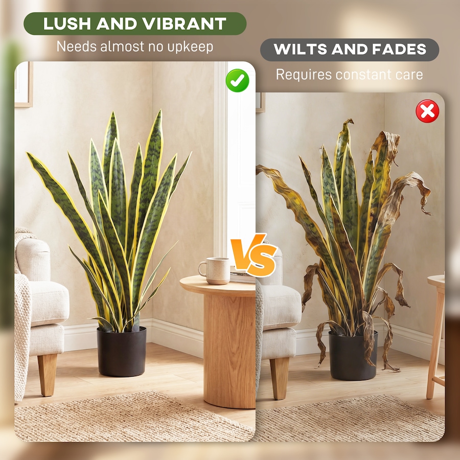 Image 980909_ALTMORE5.jpg, Product 980-909 / Price $56.99, Outsunny 30" Artificial Snake Plant, Artificial Tree with 21 Leaves in Pot from Outsunny on TSC.ca's Home & Garden department