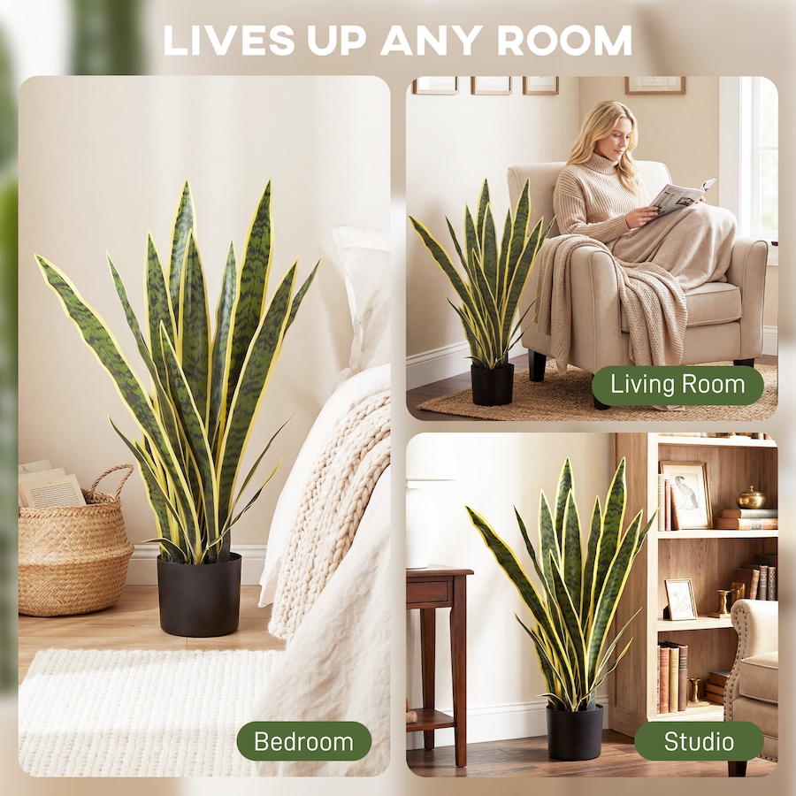 Image 980909_ALTMORE6.jpg, Product 980-909 / Price $56.99, Outsunny 30" Artificial Snake Plant, Artificial Tree with 21 Leaves in Pot from Outsunny on TSC.ca's Home & Garden department