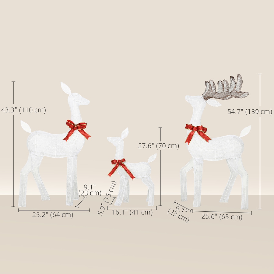Image 980910_ALTMORE2.jpg, Product 980-910 / Price $154.99, Outsunny 3-Piece Lighted Christmas Deer, Outdoor Reindeer Decoration from Outsunny on TSC.ca's Home & Garden department