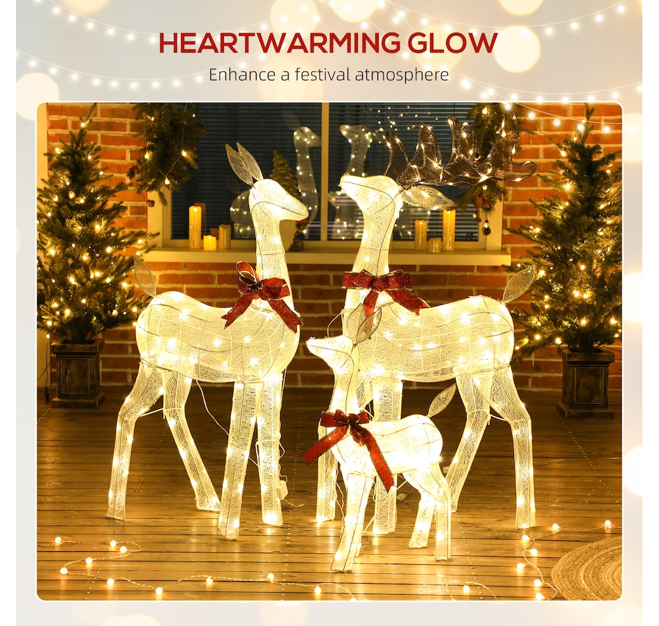 Image 980910_ALTMORE3.jpg, Product 980-910 / Price $119.99, Outsunny 3-Piece Lighted Christmas Deer, Outdoor Reindeer Decoration from Outsunny on TSC.ca's Home & Garden department