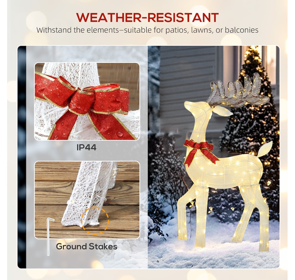 Image 980910_ALTMORE5.jpg, Product 980-910 / Price $119.99, Outsunny 3-Piece Lighted Christmas Deer, Outdoor Reindeer Decoration from Outsunny on TSC.ca's Home & Garden department
