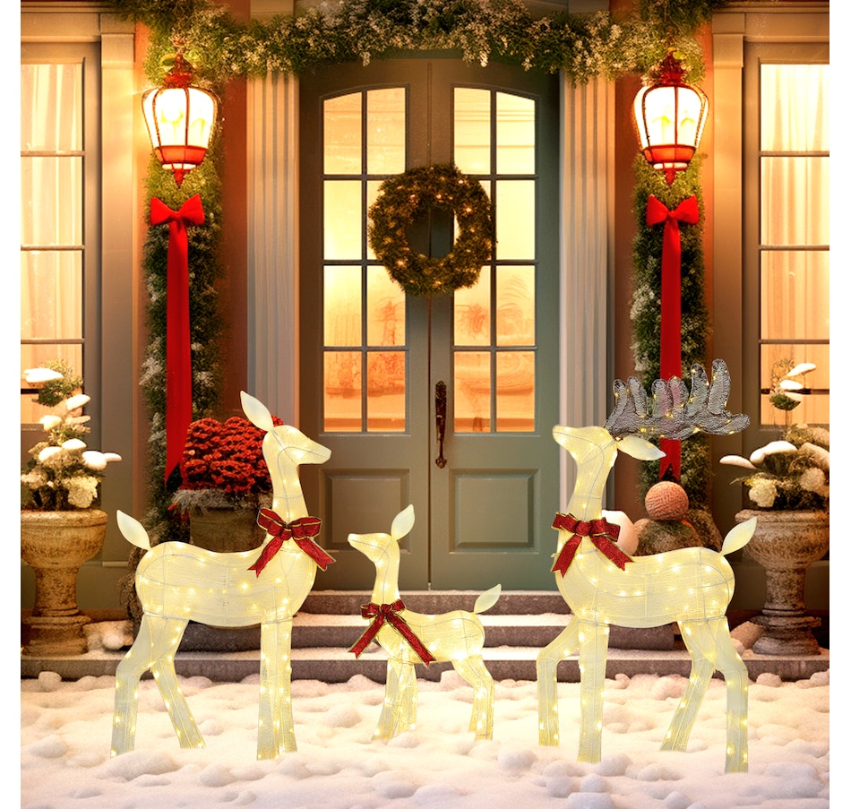 Image 980910_ALTMORE6.jpg, Product 980-910 / Price $119.99, Outsunny 3-Piece Lighted Christmas Deer, Outdoor Reindeer Decoration from Outsunny on TSC.ca's Home & Garden department