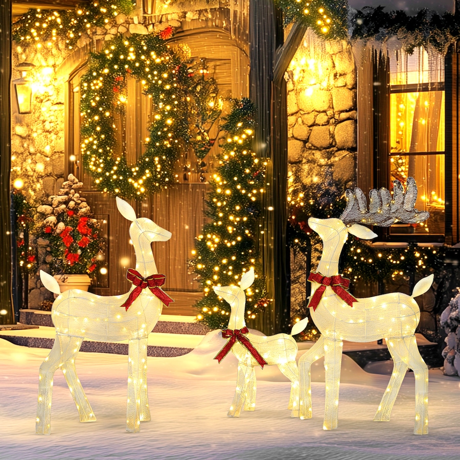 Image 980910_ALTMORE7.jpg, Product 980-910 / Price $154.99, Outsunny 3-Piece Lighted Christmas Deer, Outdoor Reindeer Decoration from Outsunny on TSC.ca's Home & Garden department